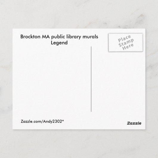 WPA Murals 1 ~ briefkaart (Achterkant)