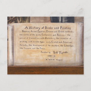 WPA Murals 1 ~ briefkaart