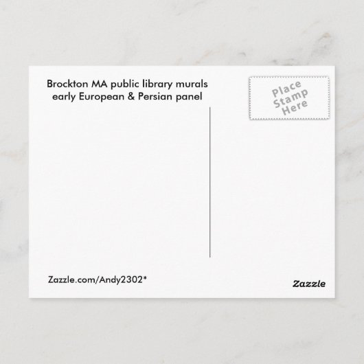 WPA Murals 5 ~ briefkaart (Achterkant)