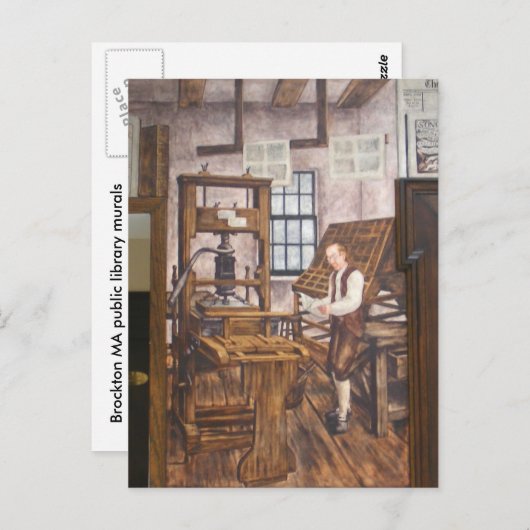 WPA Murals 6 ~ briefkaart (Voorkant / Achterkant)