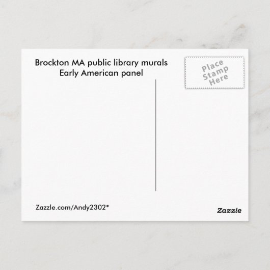 WPA Murals 7 ~ briefkaart (Achterkant)