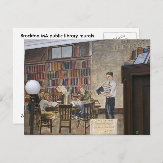 WPA Murals 8 ~ briefkaart (Voorkant / Achterkant)