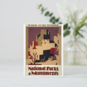WPA - nationale parken Briefkaart (Staand voorkant)