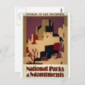 WPA - nationale parken Briefkaart (Voorkant / Achterkant)