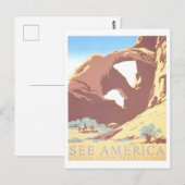 WPA Parks Reisposter: "Zie Amerika" Briefkaart (Voorkant / Achterkant)