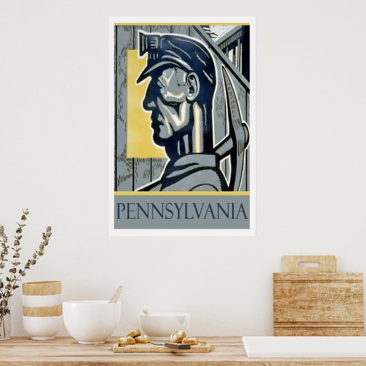 WPA Pennsylvania Miner Poster (Keuken)