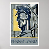 WPA Pennsylvania Miner Poster (Voorkant)