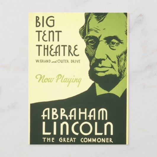 WPA-Poster Abraham Lincoln Illinois 1936 Briefkaart (Voorkant)