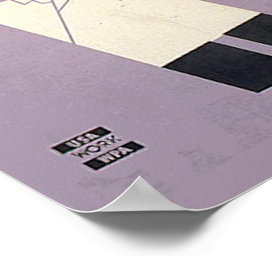 WPA-Poster, Barber Shop Quartet, Paars Poster (Hoek)