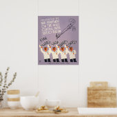 WPA-Poster, Barber Shop Quartet, Paars Poster (Keuken)