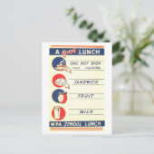  WPA-Poster "een goede lunch" voeding Briefkaart (Staand voorkant)