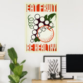 WPA-poster, gezond eten, eten Poster (Thuiskantoor)