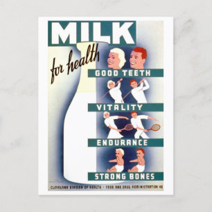 WPA-Poster Melk voor Gezondheid Briefkaart