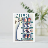WPA-Poster Melk voor Gezondheid Briefkaart (Staand voorkant)