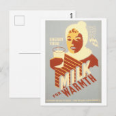  WPA-Poster Melk voor Warmte Briefkaart (Voorkant / Achterkant)