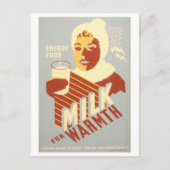  WPA-Poster Melk voor Warmte Briefkaart (Voorkant)