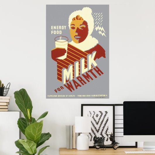 WPA-Poster MILK Poster (Thuiskantoor)