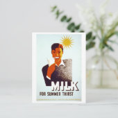  WPA Poster Milk voor Zomerdorst Briefkaart (Staand voorkant)