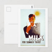  WPA Poster Milk voor Zomerdorst Briefkaart (Voorkant / Achterkant)