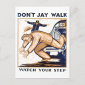  WPA-Poster: Niet Jaywalk. Let op je stap Briefkaart (Voorkant)