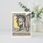  WPA-Poster: Pennsylvania Coal Miner Briefkaart (Staand voorkant)