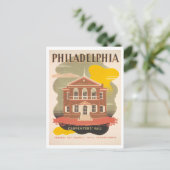  WPA-Poster Philadelphia Carpenters' Hall Briefkaart (Staand voorkant)