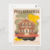  WPA-Poster Philadelphia Carpenters' Hall Briefkaart (Voorkant / Achterkant)
