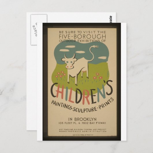  WPA-Poster - Retro naar 1941 Briefkaart (Voorkant / Achterkant)