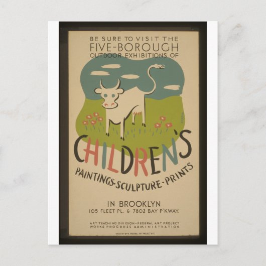  WPA-Poster - Retro naar 1941 Briefkaart (Voorkant)