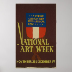  WPA-Poster voor de nationale Art Week Poster
