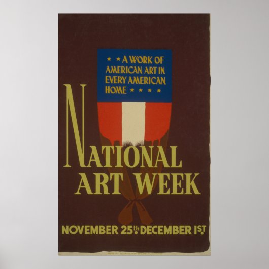 WPA-Poster voor de nationale Art Week Poster (Voorkant)