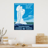 WPA-Poster voor het nationale park van Yellowstone Poster (Keuken)
