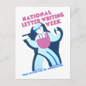  WPA-Poster voor Letter-Writing Week Briefkaart (Voorkant)