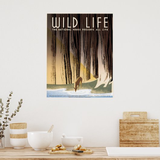 WPA-Poster voor nationale parken Poster (Keuken)