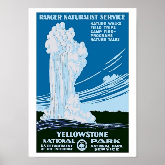 WPA-Poster "Yellowstone Park" Poster (Voorkant)