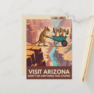 WPA stijl Bezoek Arizona Briefkaart