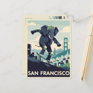 WPA Stijl San Francisco Reisgids Briefkaart