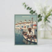 WPA Thema Mykonos Briefkaart (Staand voorkant)
