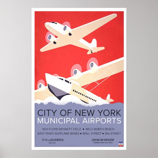 WPA van de  luchthaven van New York Poster (Voorkant)