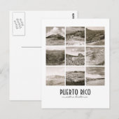 WPA Vintage Collage Puerto Rico Briefkaart (Voorkant / Achterkant)
