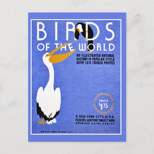 WPA-vogels van de wereld adverteren Briefkaart (Voorkant)