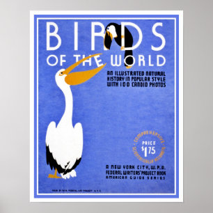 WPA-vogels van de wereld adverteren Poster