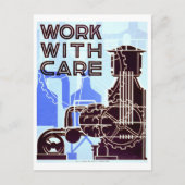 WPA "Werk met Zorg" Poster Briefkaart (Voorkant)
