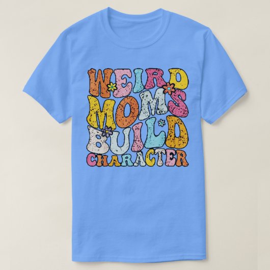 wpap retro kleur rare momenten bouwt karakter t-shirt (Design voorkant)