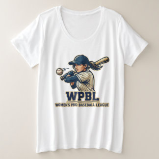 WPBL Vrouwen Professioneel Baseball League Mascott Grote Maat T-shirt