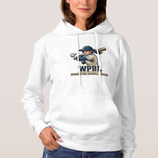 WPBL Vrouwen Professioneel Baseball League Mascott Hoodie (Voorkant)
