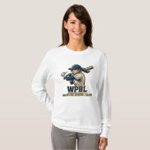 WPBL Vrouwen Professioneel Baseball League Mascott T-shirt (Voorkant volledig)
