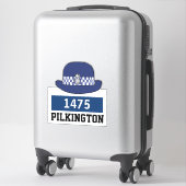 WPC Politie-Pet met naam en nummerkiezer Sticker (Koffer)