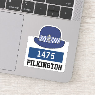 WPC-politiepet met sticker met naam en nummer