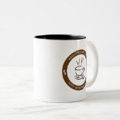 WPCoffeeTalk-Mok (Logo aan beide zijden) Tweekleurige Koffiemok (Voorkant rechts)